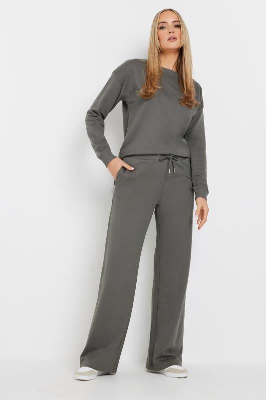 Evans LTS Tall Charcoal Grey Wide Leg Joggers