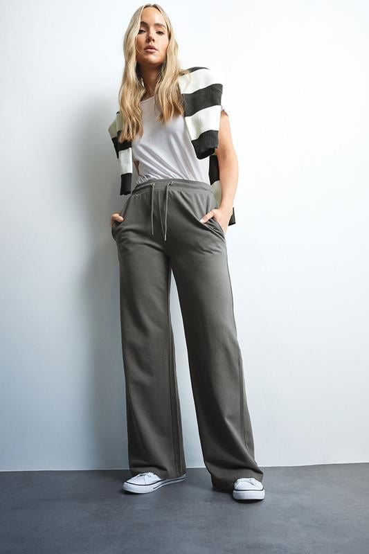 evans LTS Tall Charcoal Grey Wide Leg Joggers