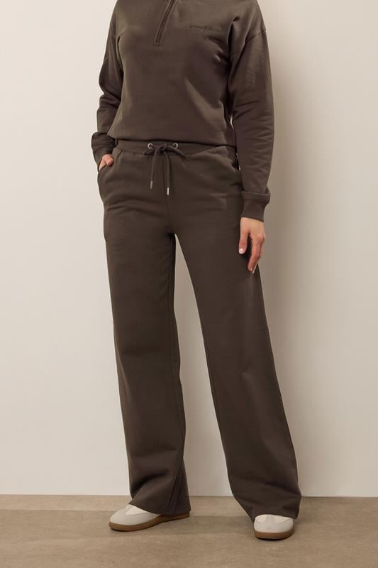 Evans LTS Tall Chocolate Brown Wide Leg Joggers