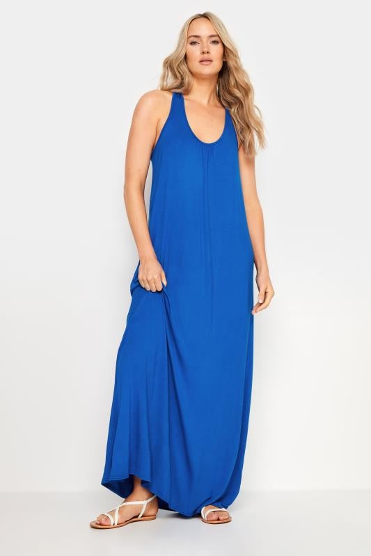 Evans LTS Tall Cobalt Blue Racer Back Maxi Dress