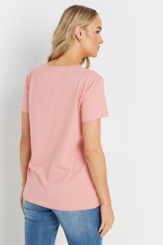Evans LTS Tall Coral Pink Floral Graphic T-Shirt