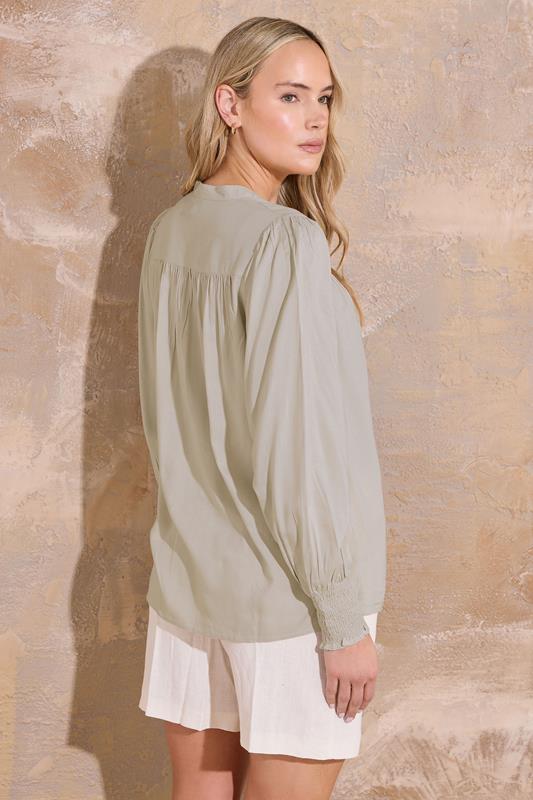 Evans LTS Tall Cream Long Sleeve Blouse