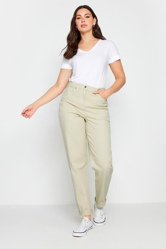 Evans LTS Tall Cream Mom Jeans