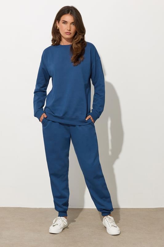 Evans LTS Tall Dark Blue Crew Neck Sweatshirt