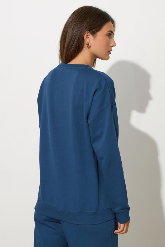 Evans LTS Tall Dark Blue Crew Neck Sweatshirt