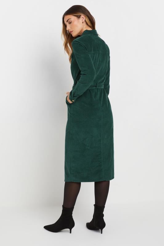 Evans LTS Tall Dark Green Cord Shirt Dress