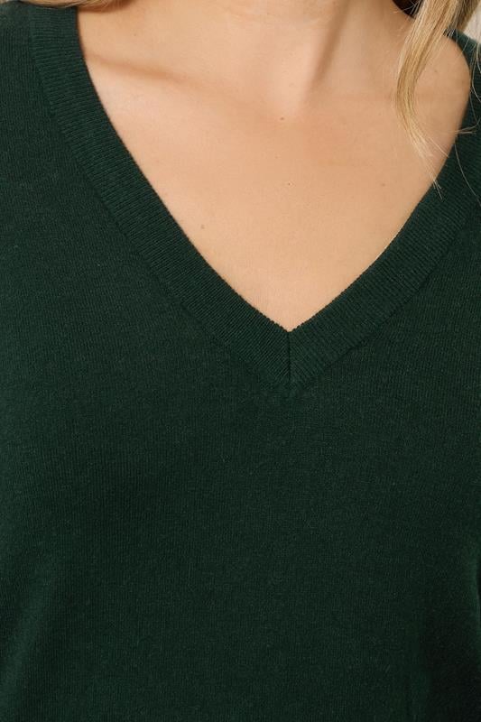 Evans LTS Tall Dark Green Knit V-Neck Jumper