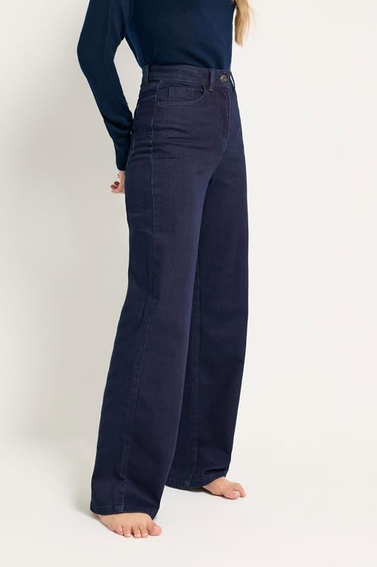 Evans LTS Tall Dark Indigo Blue Wide Leg Jeans