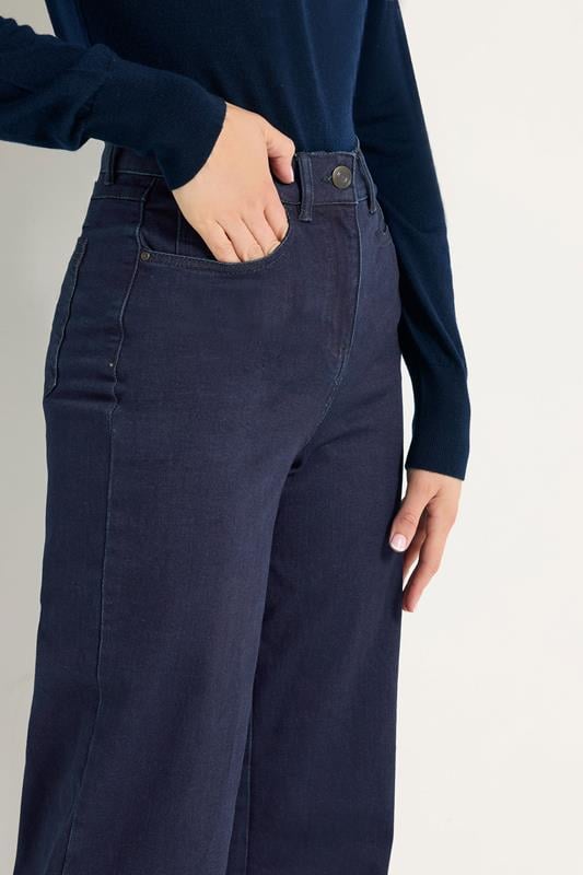 Evans LTS Tall Dark Indigo Blue Wide Leg Jeans