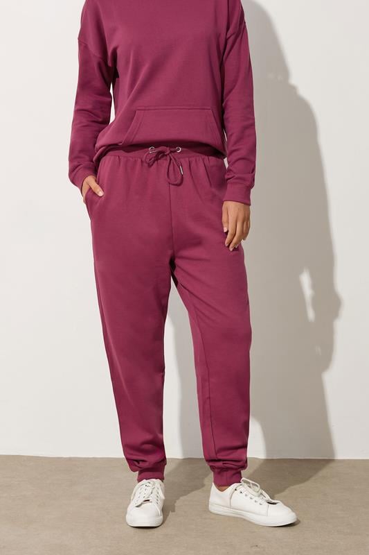 Evans LTS Tall Dark Pink Cuffed Jogger