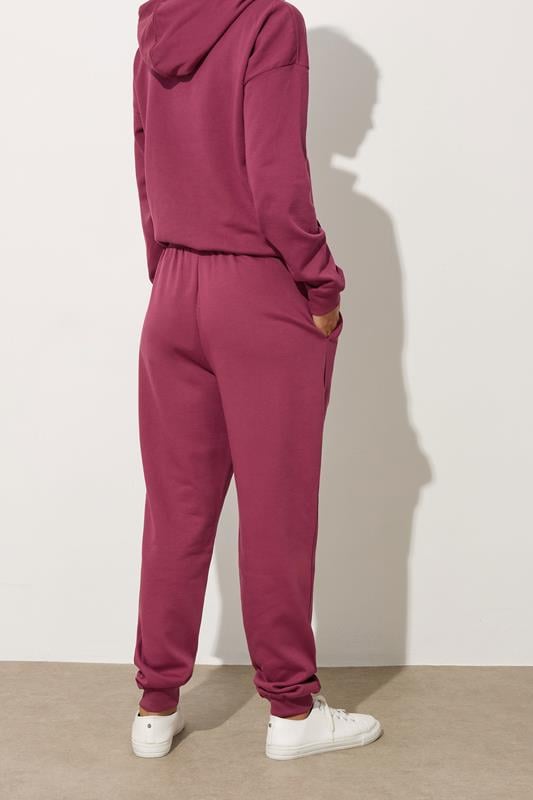 Evans LTS Tall Dark Pink Cuffed Jogger