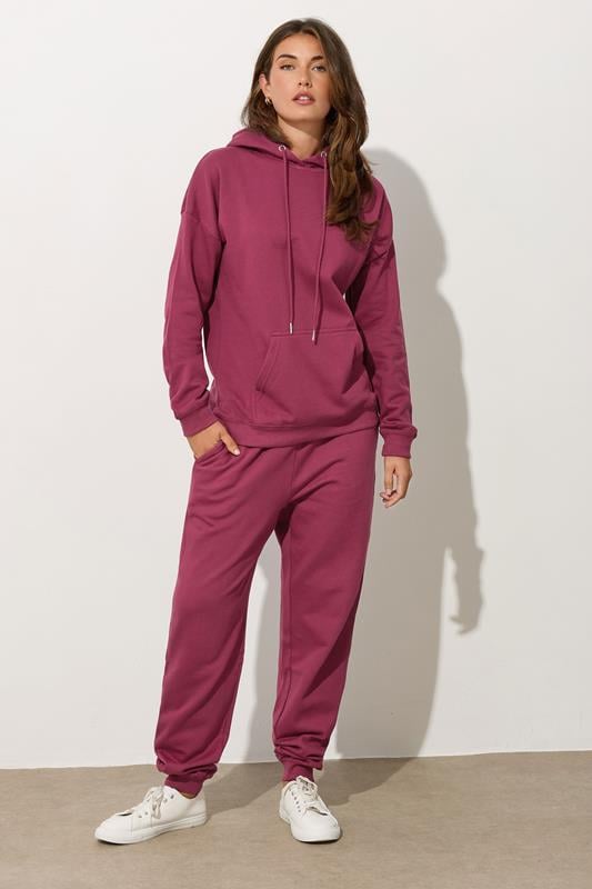 evans LTS Tall Dark Pink Cuffed Jogger