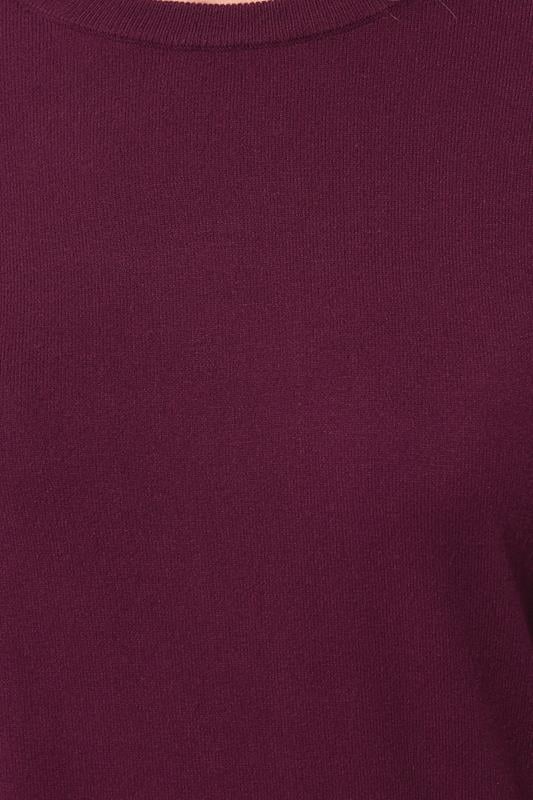 Evans LTS Tall Dark Red Knitted Crew Neck Jumper