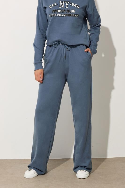 Evans LTS Tall Denim Blue Wide Leg Joggers