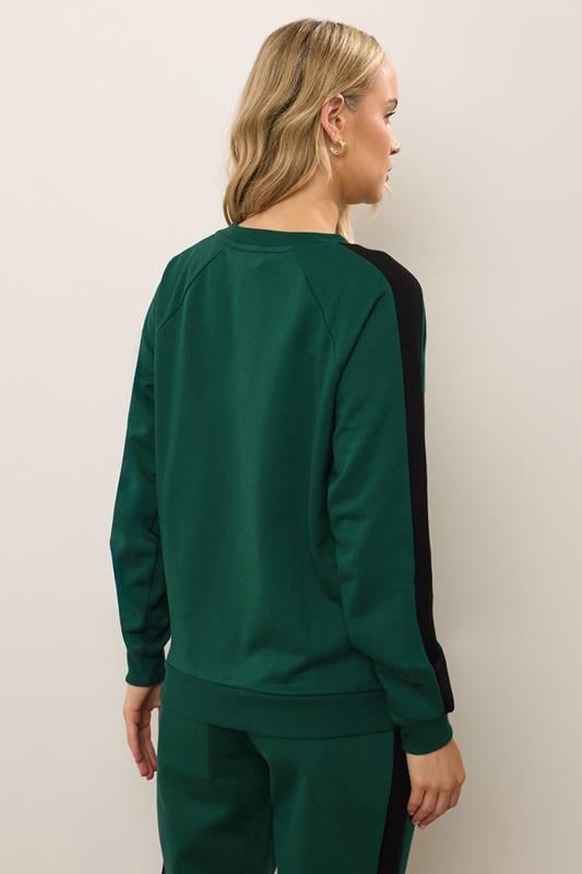 Evans LTS Tall Green Colour Block Sweatshirt