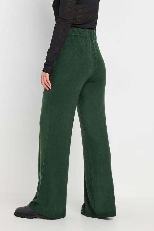 Evans LTS Tall Green Knitted Wide Leg Trousers