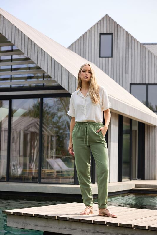 evans LTS Tall Green Lyocell Blend Joggers