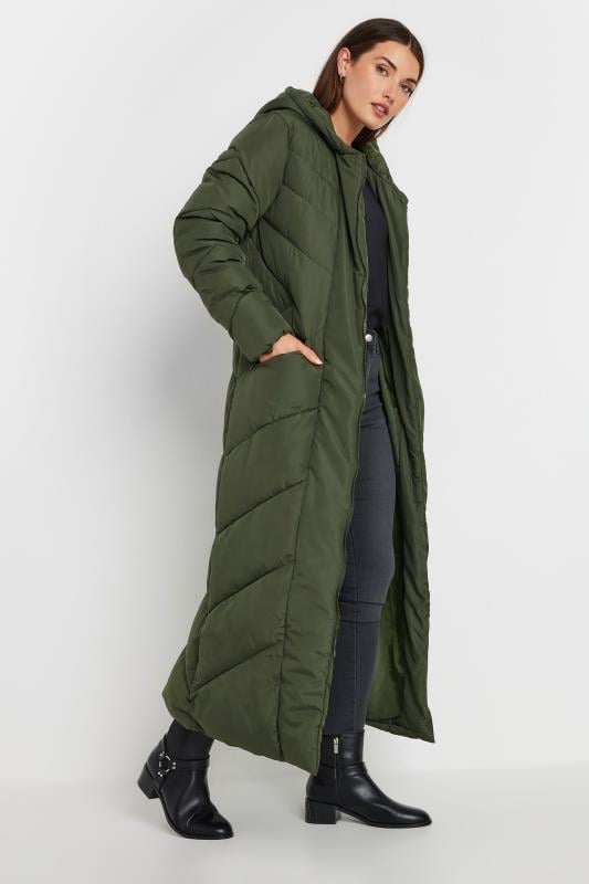 Evans LTS Tall Green Padded Maxi Coat