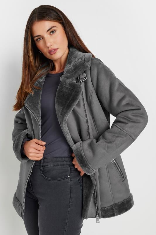 Evans LTS Tall Grey Aviator Jacket