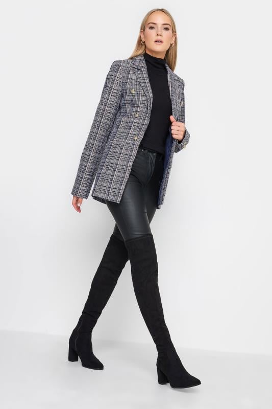 Evans LTS Tall Grey Boucle Button Detail Blazer