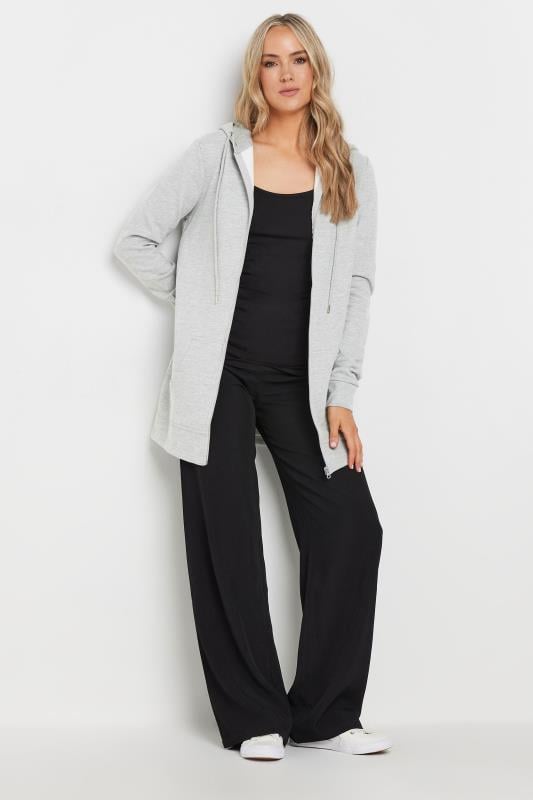 Evans LTS Tall Grey Marl Cotton Longline Hoodie