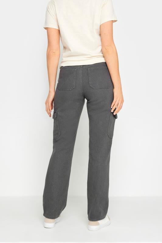 Evans LTS Tall Grey Straight Leg Cargo Jeans
