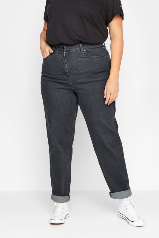 evans LTS Tall Grey UNA Stretch Mom Jeans