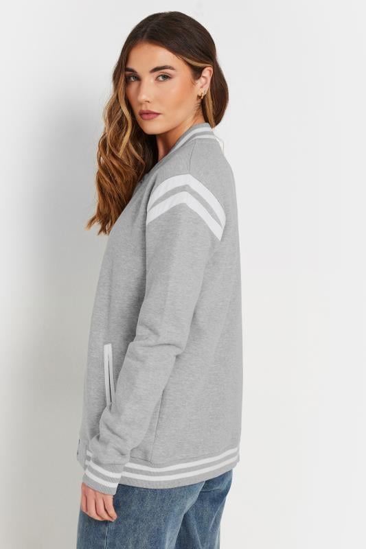 Evans LTS Tall Grey Varsity Bomber Jacket