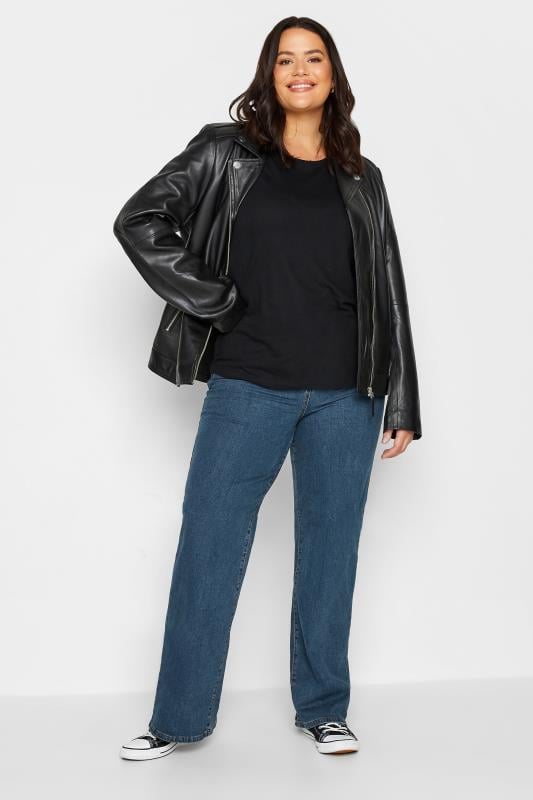 Evans LTS Tall Indigo Blue Stretch Wide Leg Jeans