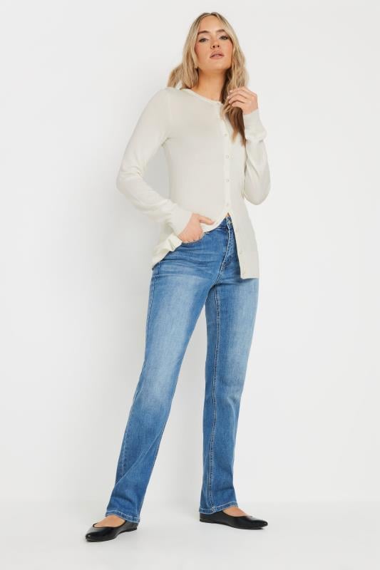 Evans LTS Tall Ivory White Pearl Button Cardigan