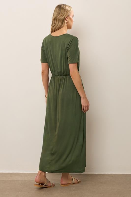 Evans LTS Tall Khaki Green Maxi T-Shirt Dress