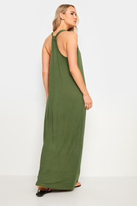 Evans LTS Tall Khaki Green Racer Back Maxi Dress