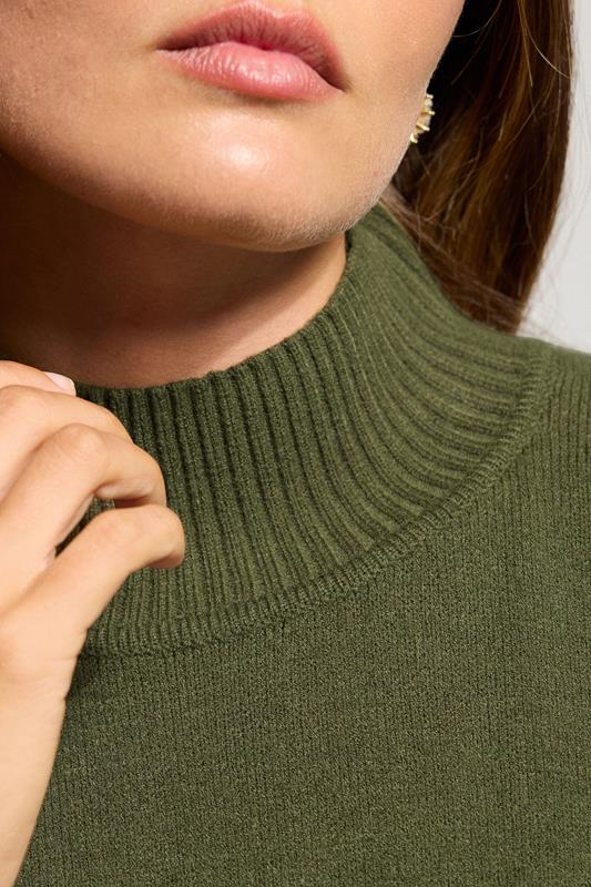 Evans LTS Tall Khaki Green Turtle Neck Jumper