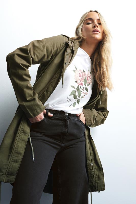 evans LTS Tall Khaki Green Twill Hooded Parka Coat