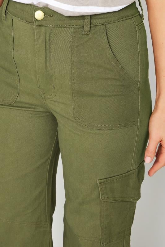 Evans LTS Tall Khaki Green Utility Cargo Trousers