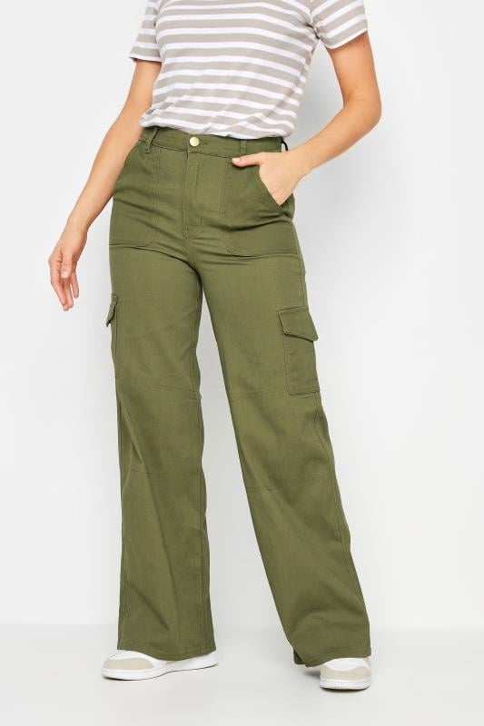 Evans LTS Tall Khaki Green Utility Cargo Trousers