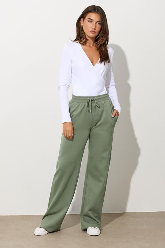 Evans LTS Tall Khaki Green Wide Leg Joggers