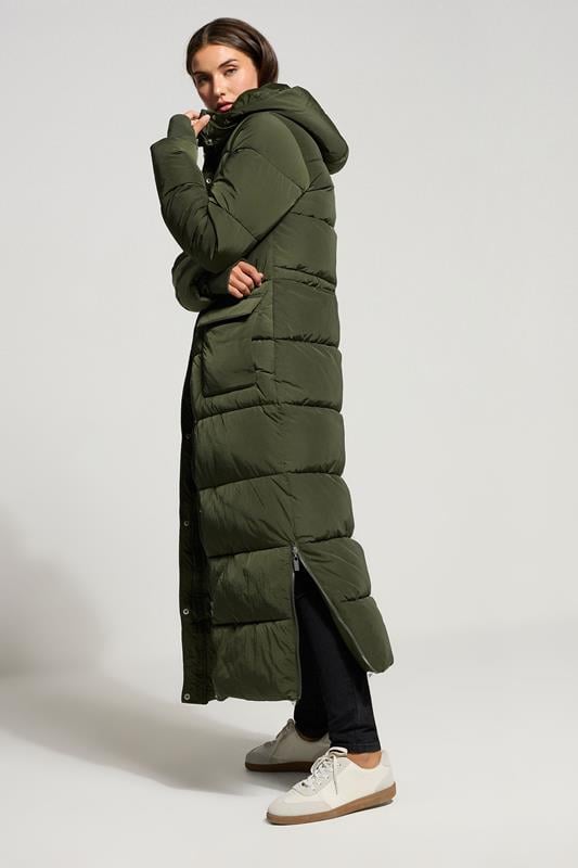 Evans LTS Tall Khaki Padded Longline Coat
