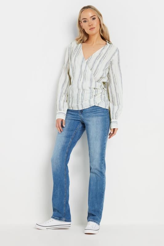 Evans LTS Tall Light Blue Woven Wrap Shirt