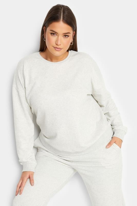 evans LTS Tall Light Grey Long Sleeve Sweatshirt