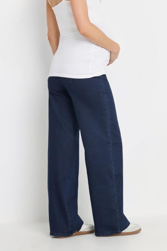 Evans LTS Tall Maternity Dark Blue Wide Leg Jeans