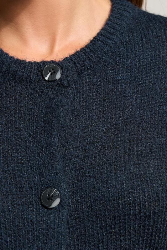 Evans LTS Tall Navy Blue Knitted Button Cardigan