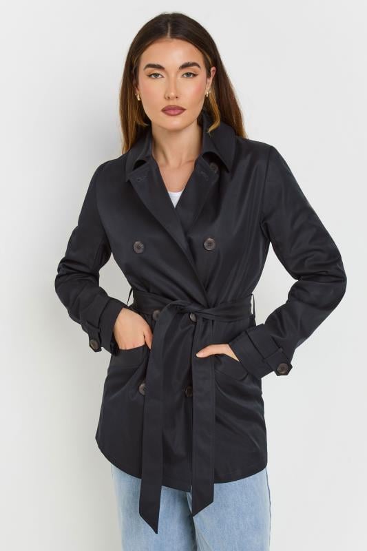 Evans LTS Tall Navy Blue Lined Trench Coat