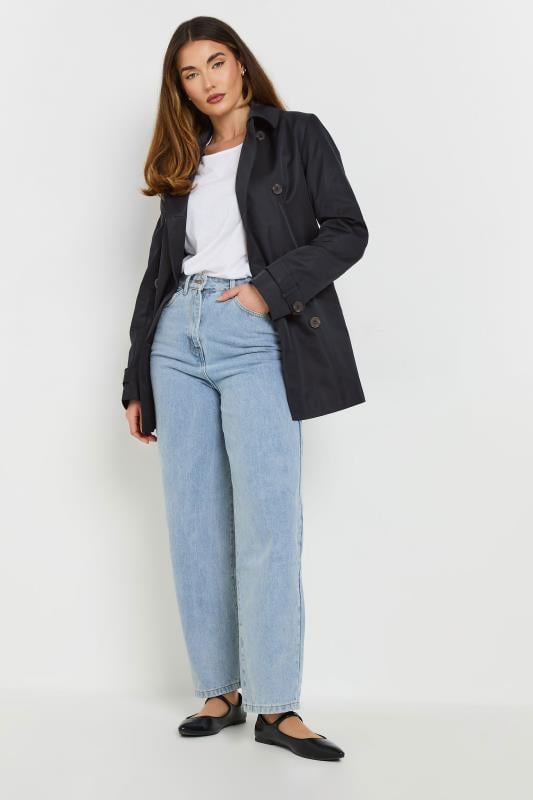 Evans LTS Tall Navy Blue Lined Trench Coat