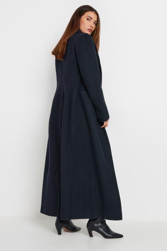 Evans LTS Tall Navy Blue Maxi City Coat