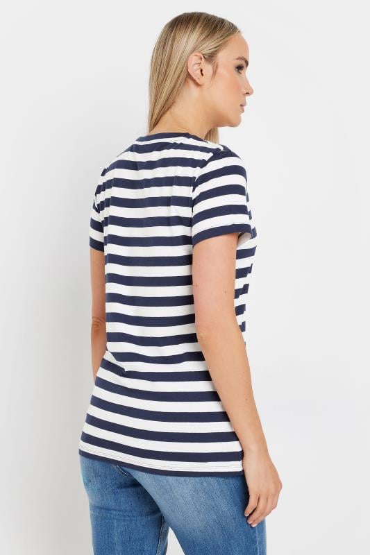 Evans LTS Tall Navy Blue Striped T-shirt
