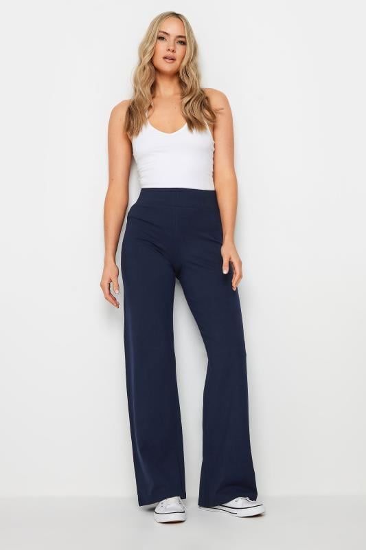 evans LTS Tall Navy Blue Wide Leg Yoga Pants