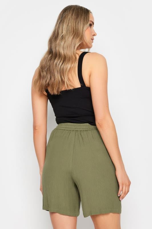 Evans LTS Tall Olive Green Textured Shorts