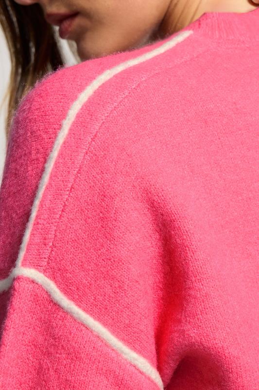 Evans LTS Tall Pink Contrast Piping Jumper