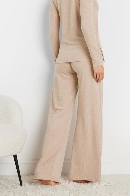 Evans LTS Tall Pink Knitted Wide Leg Trousers